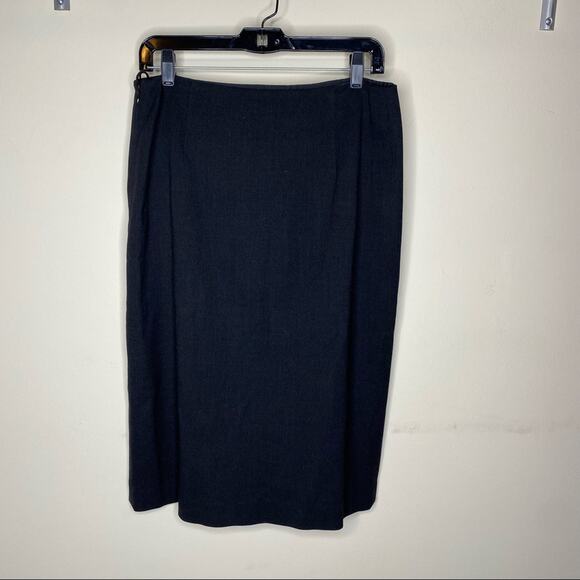 Ralph Lauren Purple Label Tag Pencil Skirt Wool Spandex Career Wear Zip Gray - Picture 8 of 8